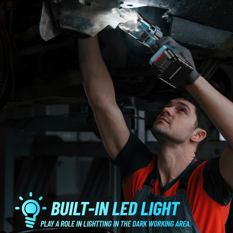 Seesii 3-In-1 Electric Brushless Impact Wrench, Cordless Pistola De Impacto with 2X4.0 Battery, 6 Sockets, 8 Drills, 6 Screws - Ideal for Car & Home,Wh700 Black Friday Deals